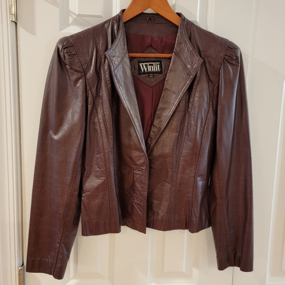 Winlit Jackets & Blazers - Vintage Winlit Leather‎ Jacket Women's Size 9